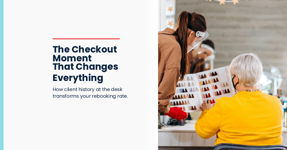 Salon Checkout Rebooking with Client History