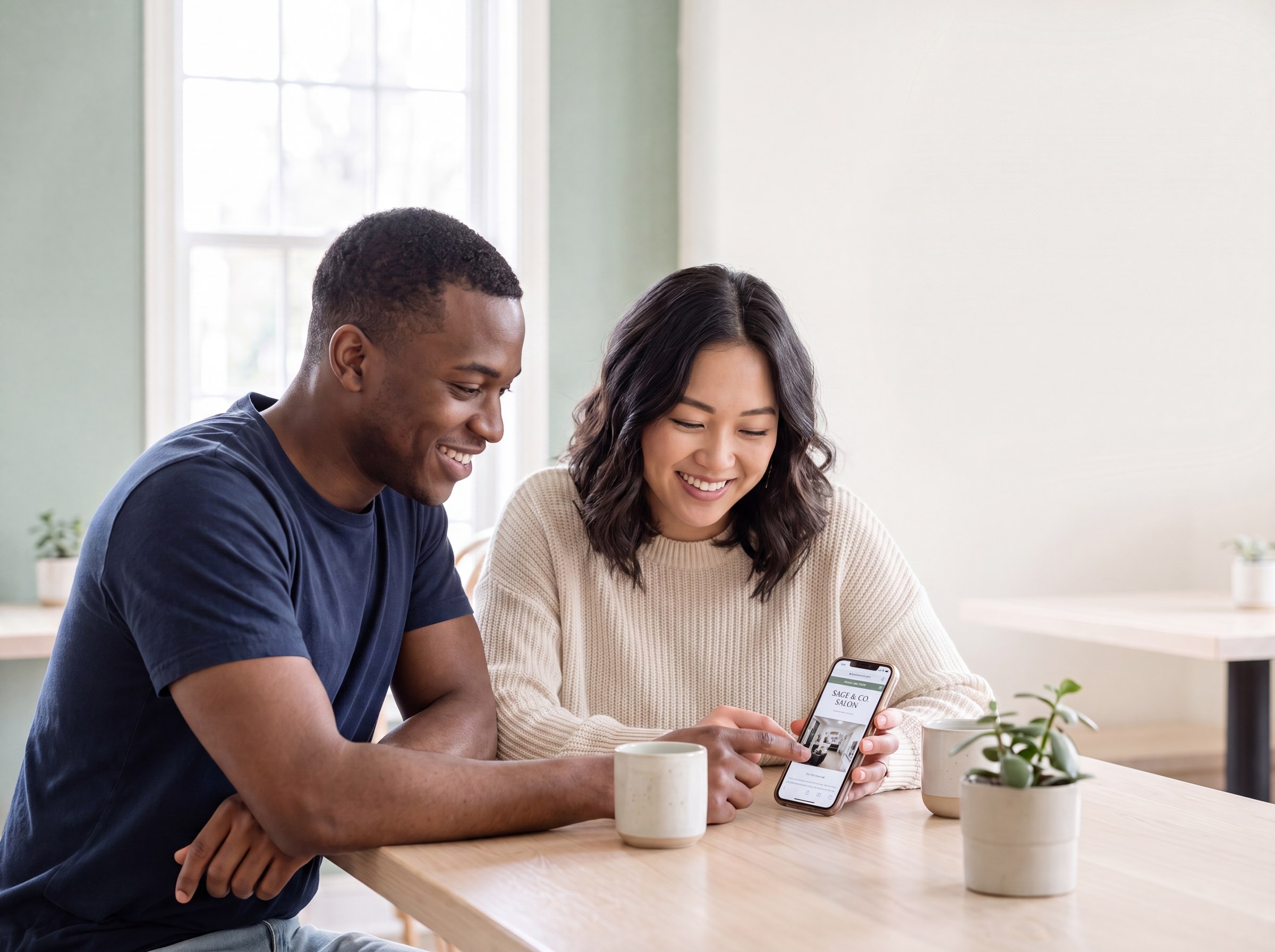 Client referral tracking feature shown on a mobile phone